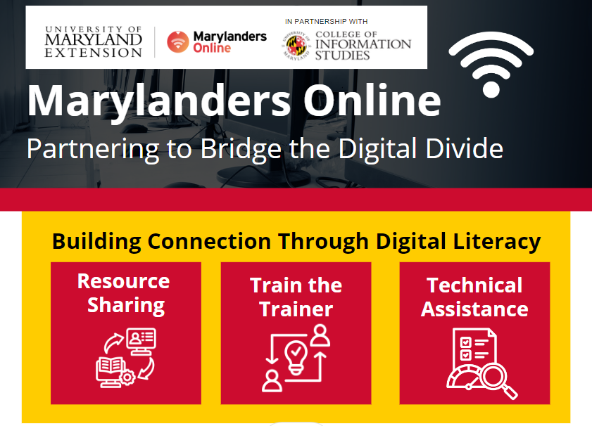 Partner with Marylanders Online to help bridge the digital divide.