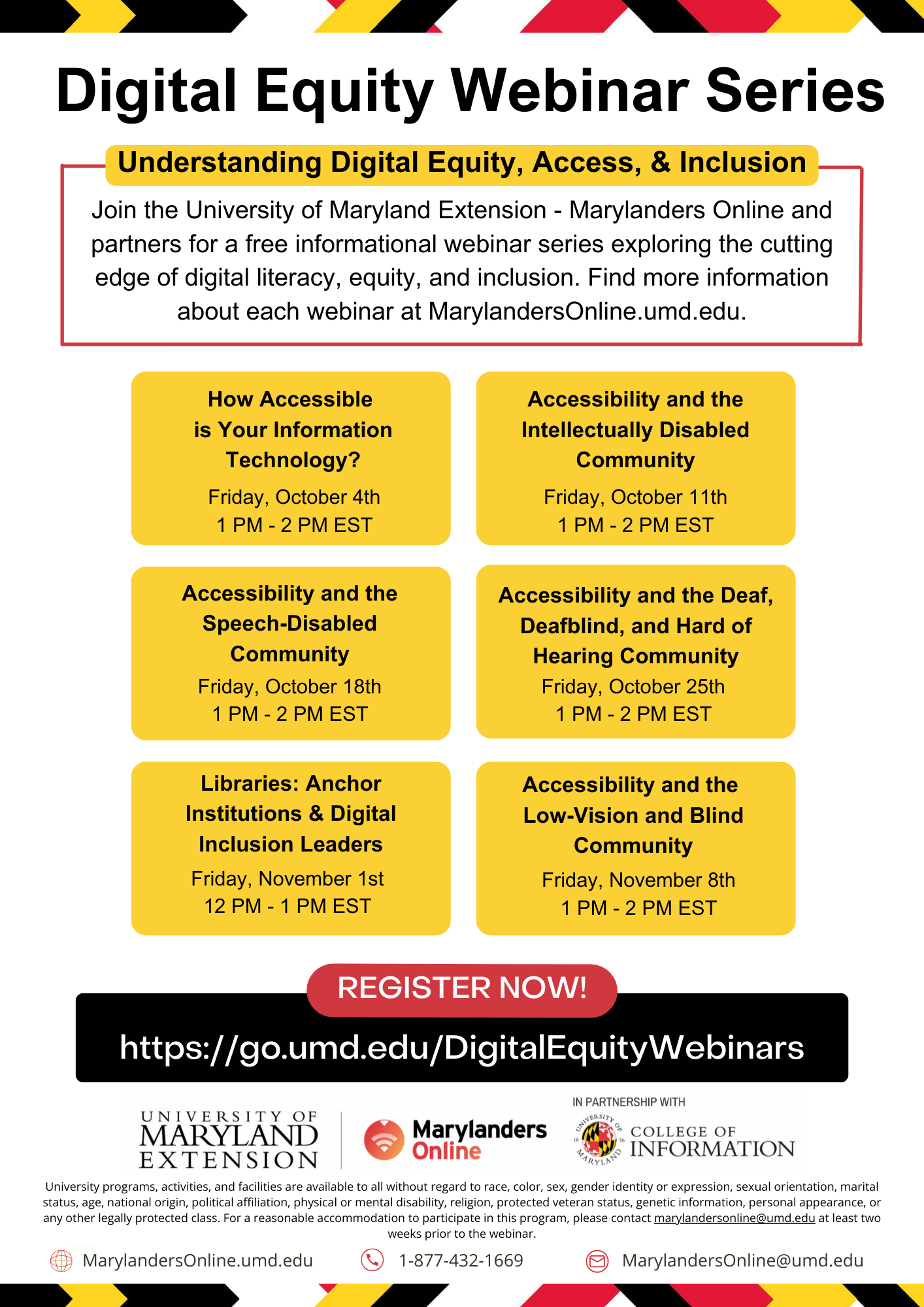 Digital Equity Webinar Series Flyer