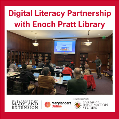 Digital Literacy Partnership with Enoch Pratt Library
