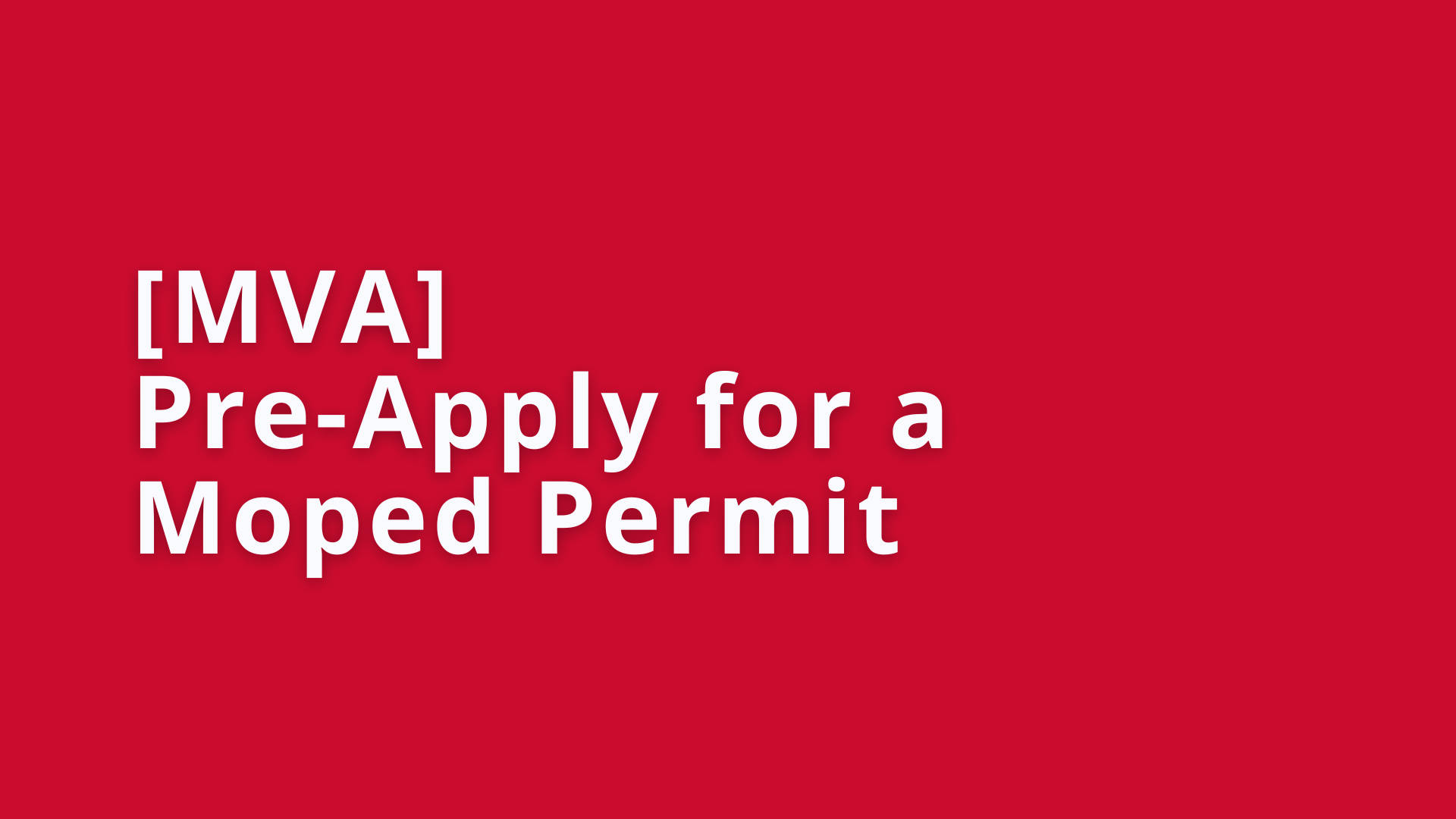 moped permit
