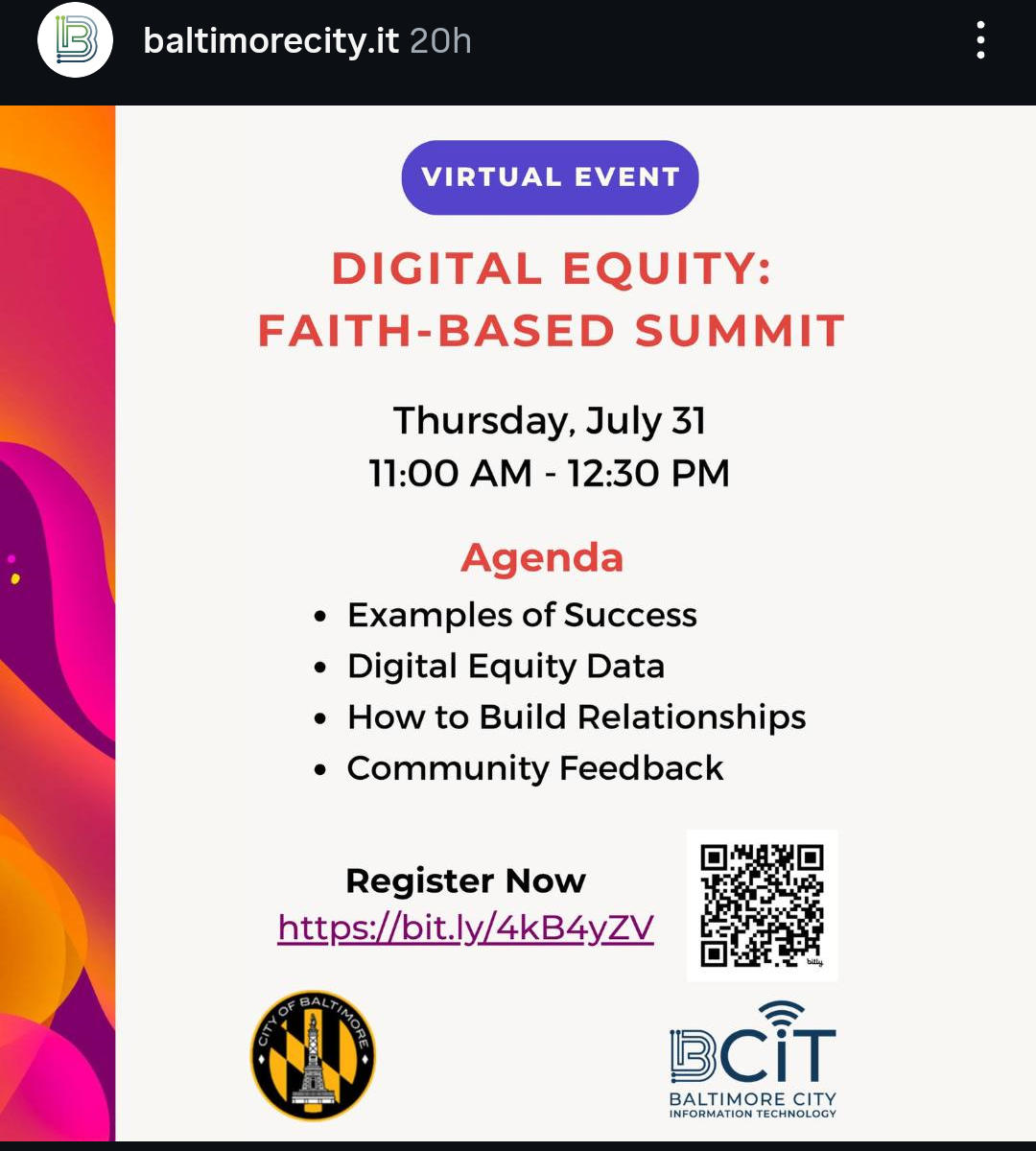 Digital Equity: Faith-Based Sumit
