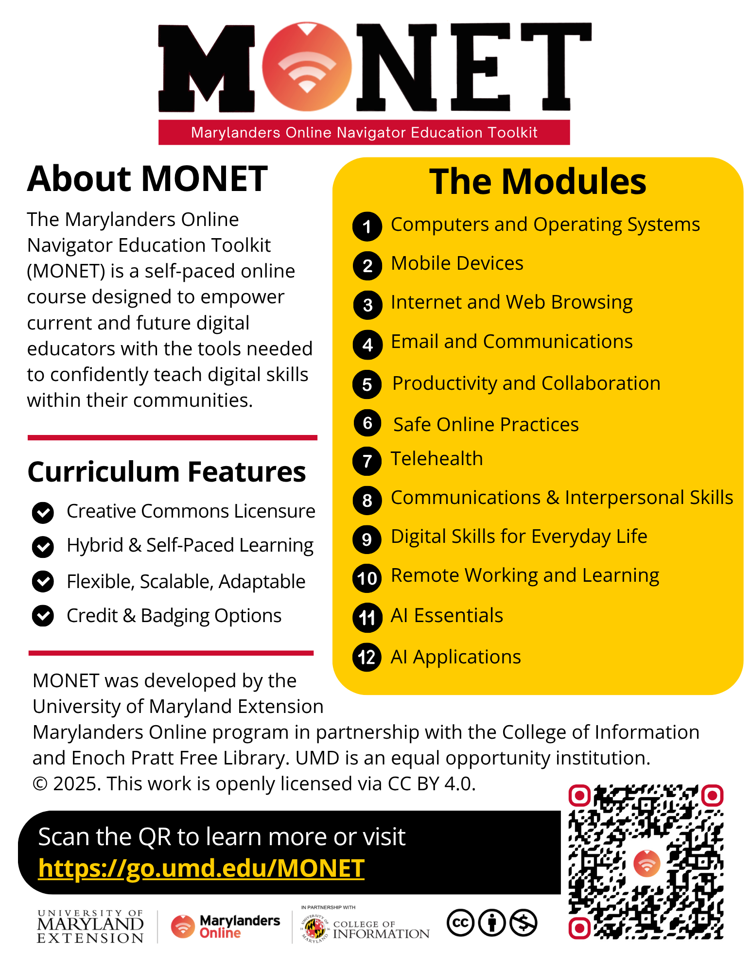 MONET Flyer - front