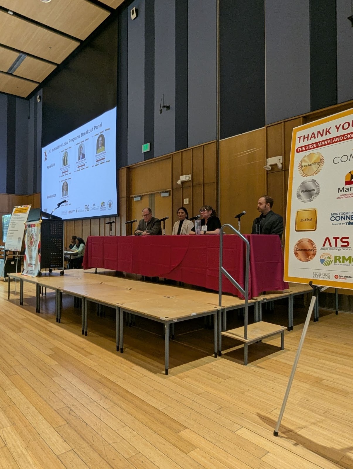 : John Horrigan, Ph.D., Senior Fellow, Benton Institute for Broadband & Society; Vishnupriya Desai, Digital Equity Program Manager, Maryland Office of Statewide Broadband; Gretchen LeGrand, M.S., Senior Program Manager for Digital Equity, Robert W. Deutsch Foundation; Mac McComas, M.A., Senior Program Manager,  Johns Hopkins 21st Century Cities Initiative.