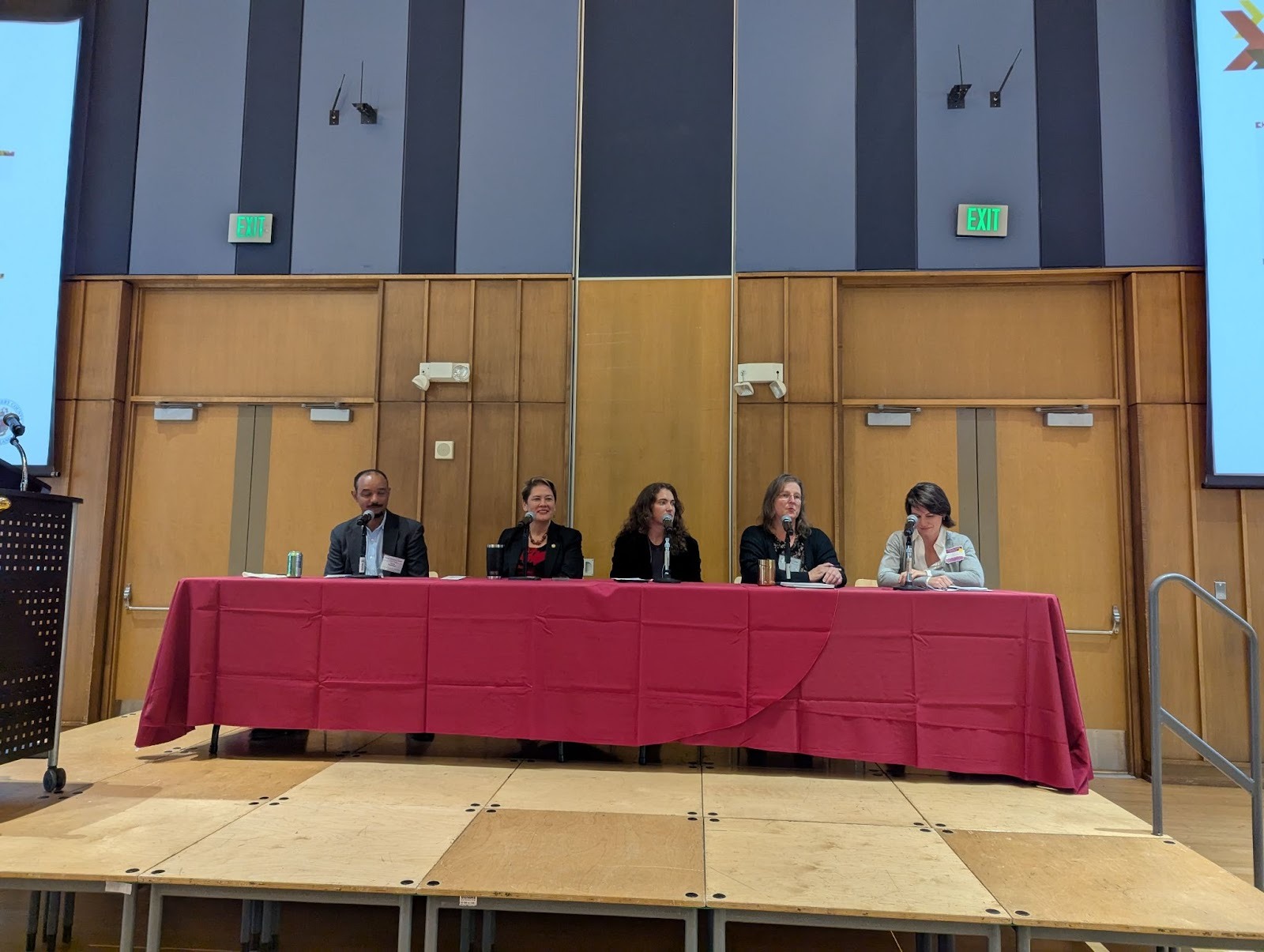 Isaias Tesfalidet, Project Director, University of Maryland Extension Digital Literacy Project; Mitsuko Herrara, J.D., Program Director, Montgomery Connects; Molly Sherman, Executive Director, Carroll Technology & Innovation Council; Cheryl DeBerry, Broadband and Energy Manager, Garrett County Government; Whitney Moret, Deputy Director of Broadband & Digital Equity, Baltimore City Information Technology